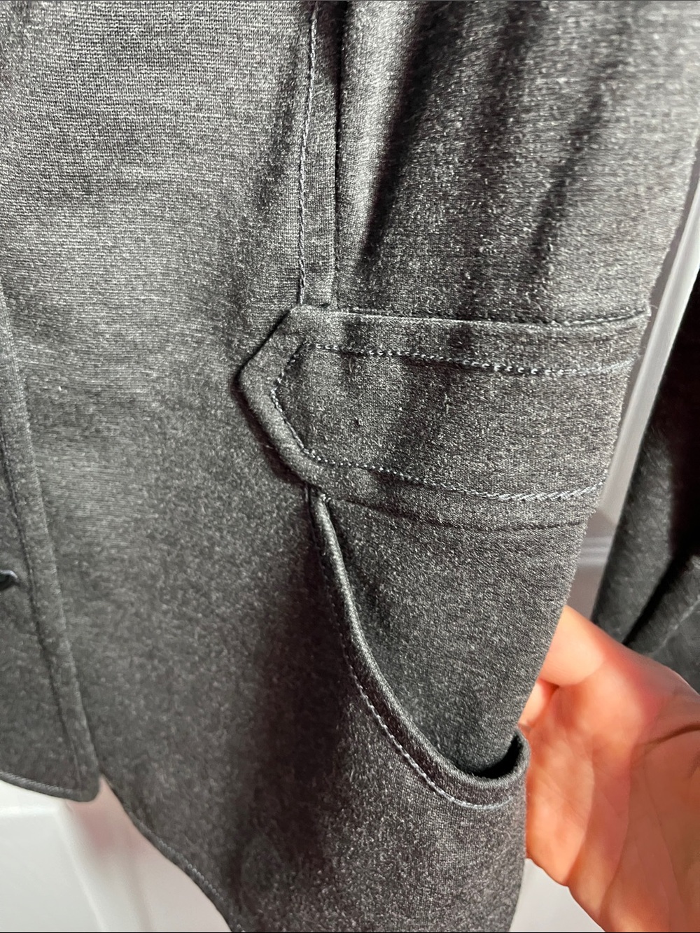 Max Studio Gray Button-Front Jacket - Picture 5 of 11